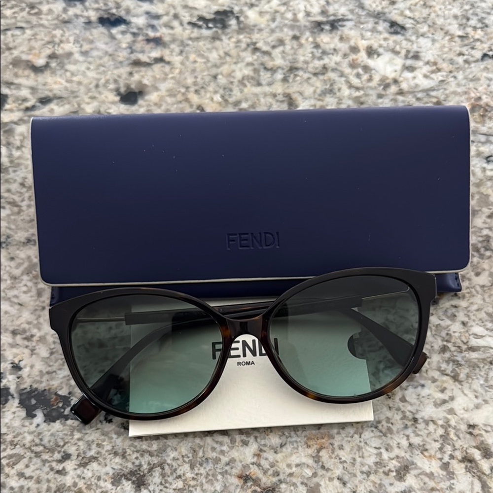 Fendi Tortoise Shell Sunglasses with Case